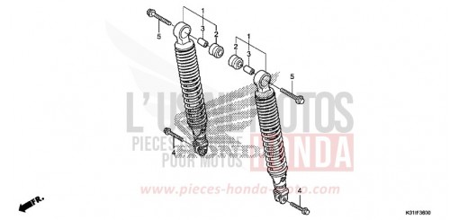 REAR CUSHION SH125ADE de 2014